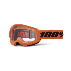 GAFAS 100% STRATA 2 JUNIOR M2 NARANJA NEON / TRANSPARENTE ·