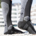 CALCETINES SIXS MOT V3 NEGRO / GRIS
